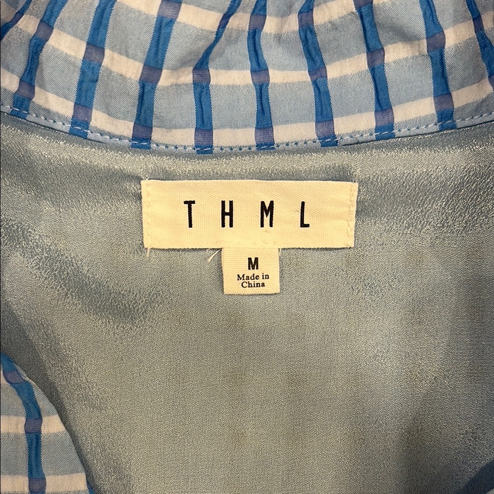 THML Blue and White Plaid Dress - Picture 2 of 6